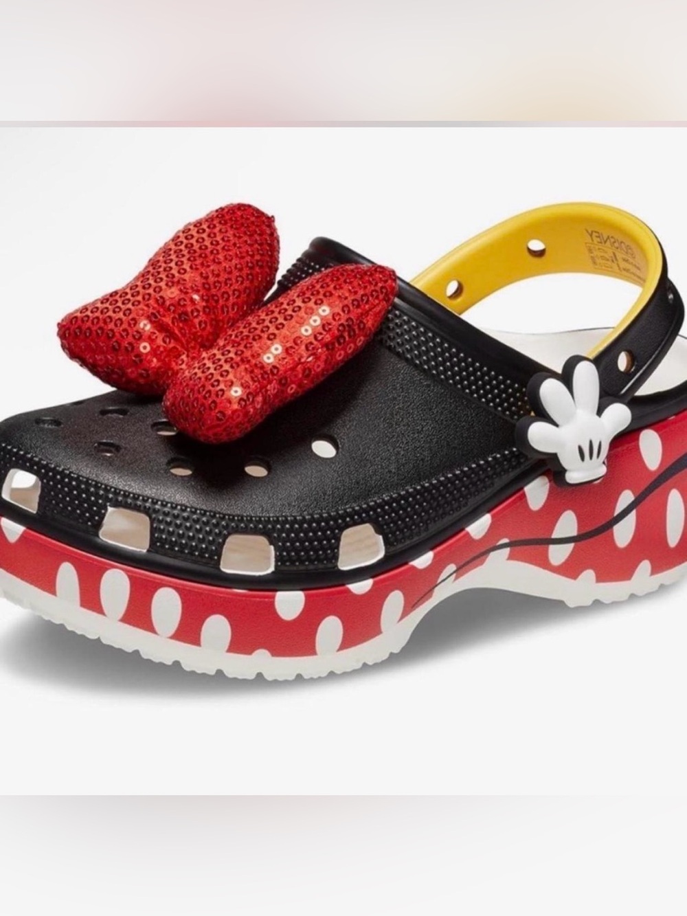 Kids Black and Red Minnie Bow Clog - Licensed Character Sandal